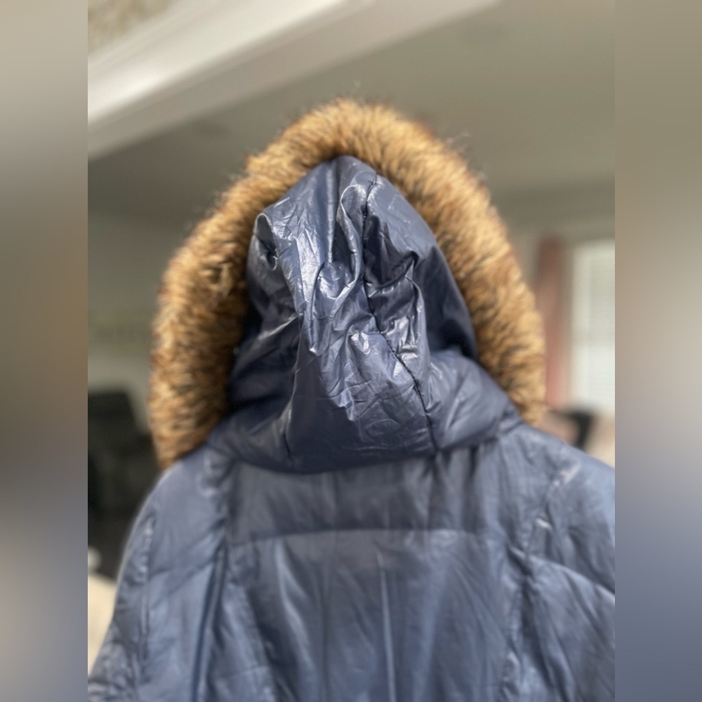 Kensie, Women’s Black Puffer Quilted Coat, Faux Fur Trim Hood M - Picture 11 of 13